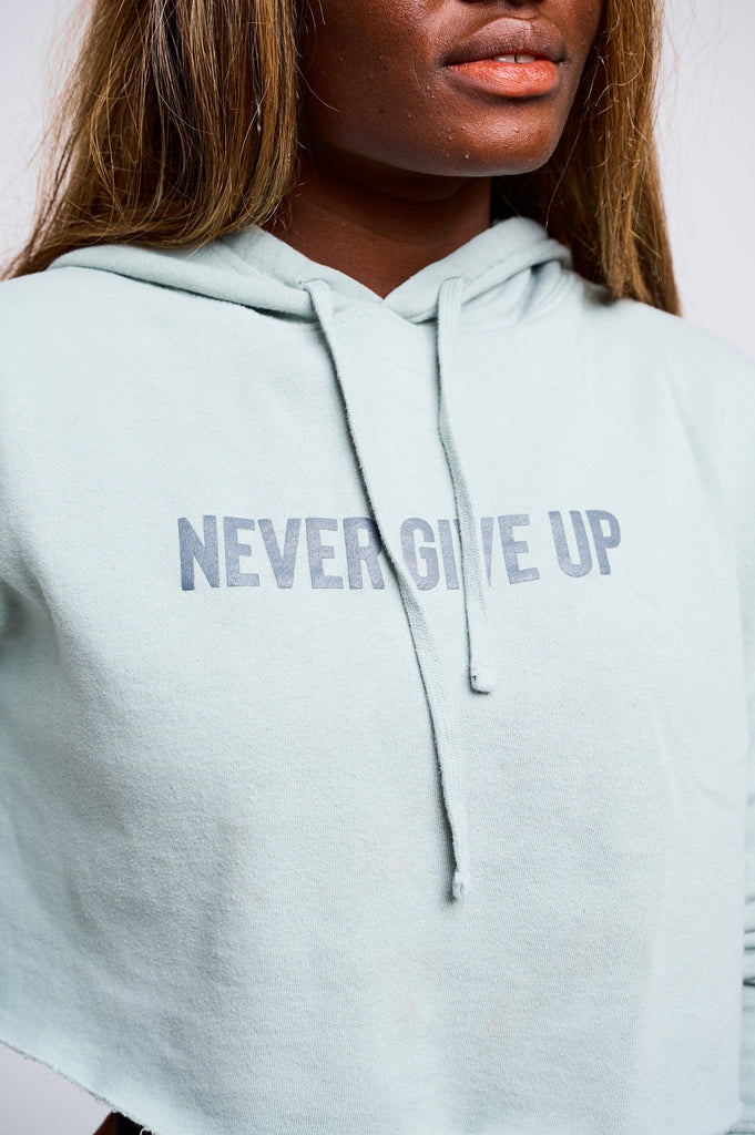 Never Give Up Cropped Hoodie - UNLMTD Active + Lounge
